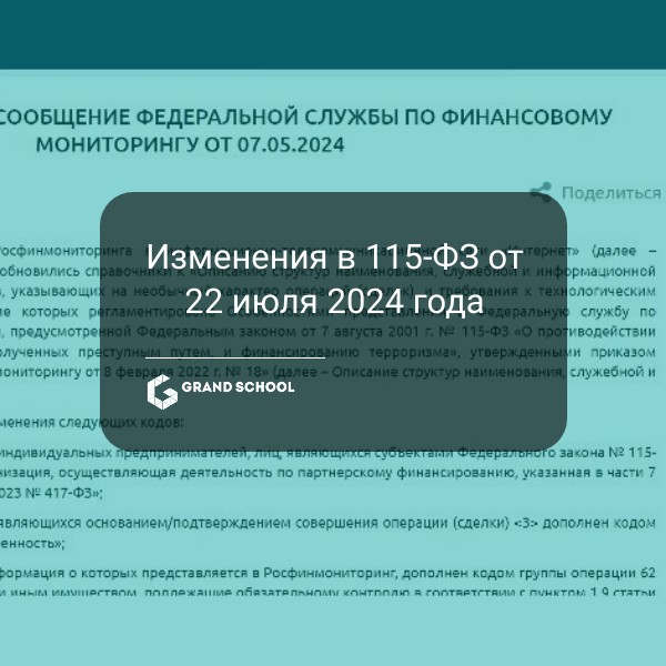 Изменения в 115-ФЗ от 22 июля 2024 года: Отмена идентификации клиентов при оплате ЖКУ до 60 000 рублей