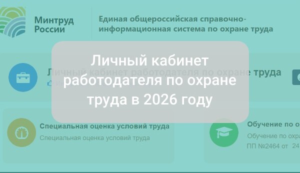 Личный кабинет работодателя по охране труда в 2026 году