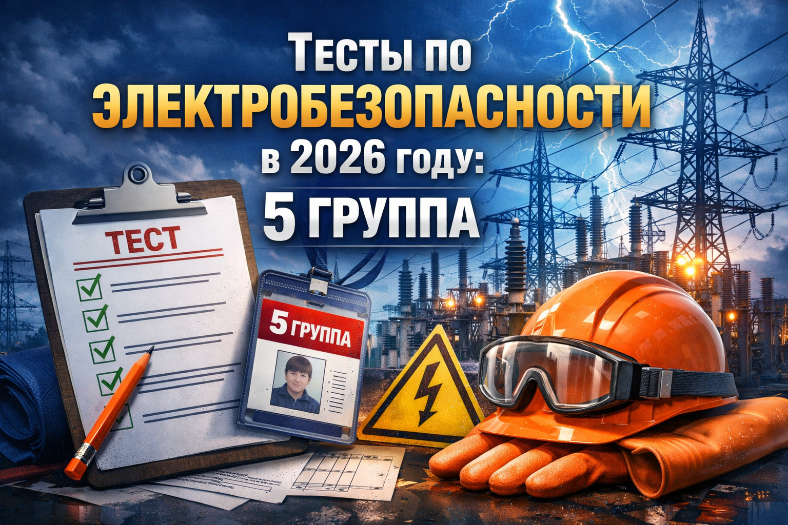 Тесты по электробезопасности на 5 группу в 2026 году: билеты и ответы